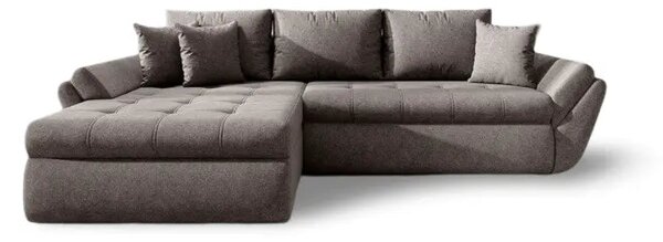 Colțar extensibil dumonde cu ladă de depozitare Loana Enjoy Kaki II 270x185 cm