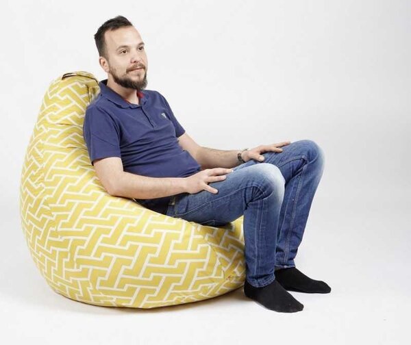 Fotoliu Nirvana Grande, Material Textil - Zippity Yellow