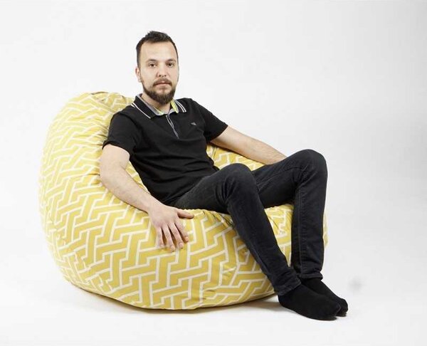 Fotoliu Nirvana Gigant, Material Textil - Zippity Yellow