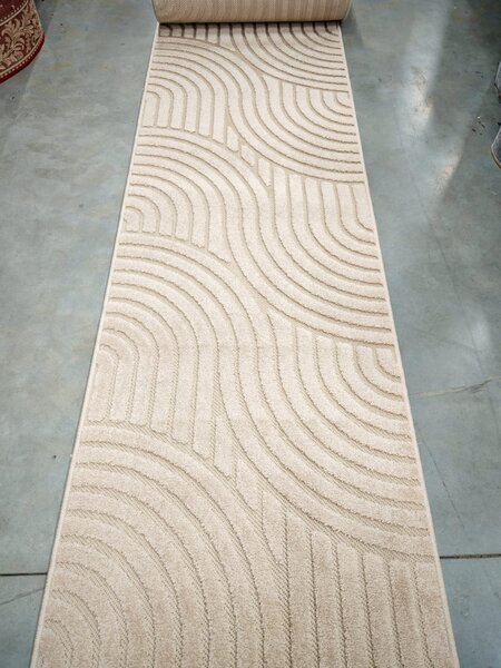 Traversa Hol, Model Oksi 38025 202, Festonata la capete, Bej 100 x 300