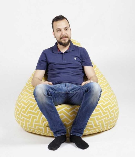 Fotoliu Nirvana Grande, Material Textil - Zippity Yellow