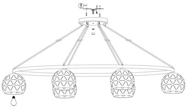 Eglo 98456 - Lustră pe cablu CANTALLOPS 6xE14/40W/230V
