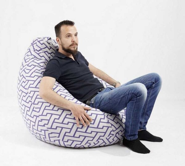 Fotoliu Nirvana Grande, Material Textil - Zappity Purple