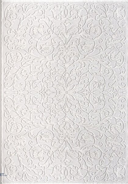 Covor Sufragerie Dormitor, Model Itea 42001 101, Alb 200x300