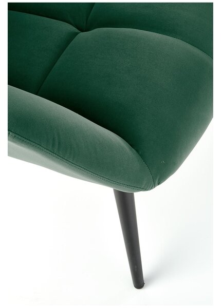 Fotoliu TYRION, verde inchis, stofa catifelata, 85x86x91 cm