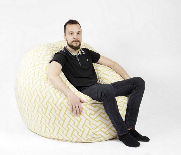 Fotoliu King Size, Material Textil - Zappity Yellow
