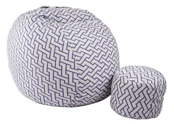 Set Fotoliu King Size cu Otoman (suport picioare), Material Textil - Zappity Purple