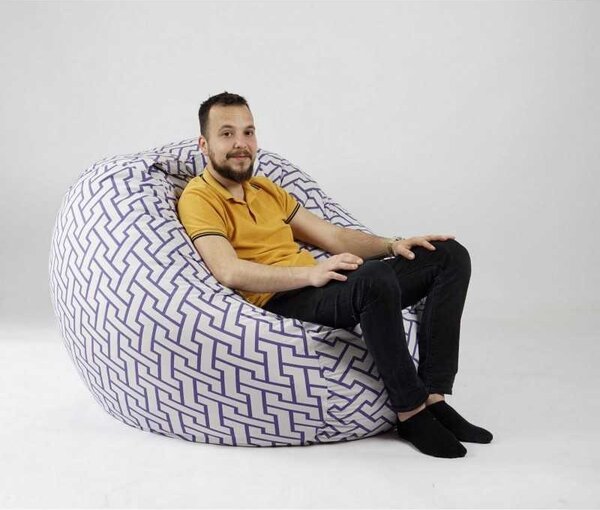 Set Fotoliu King Size cu Otoman (suport picioare), Material Textil - Zappity Purple