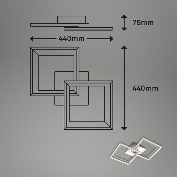 Lustră LED dimabilă aplicată FRAME 2xLED/11W/230V Brilo