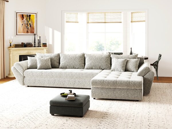 Colțar extensibil dumonde cu ladă de depozitare Loana XL Arena Bej 02 II 335x185 cm