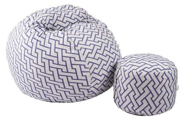 Set Fotoliu Matusalem cu Otoman (suport picioare), Material Textil - Zappity Purple