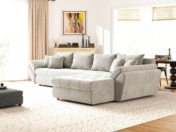 Colțar extensibil dumonde cu ladă de depozitare Loana XL Arena Bej 02 II 335x185 cm