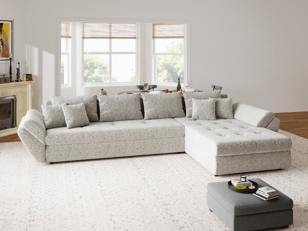 Colțar extensibil dumonde cu ladă de depozitare Loana XL Arena Bej 02 II 335x185 cm
