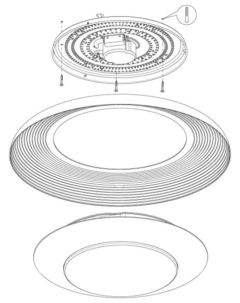 Eglo 98527 - Plafonieră LED dimabilă CANICOSA LED/24,5W/230V cu DO
