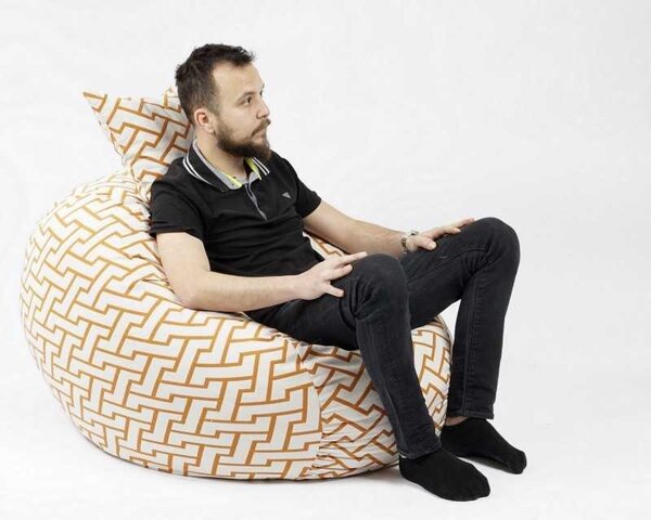 Set Fotoliu Matusalem cu Perna, Material Textil - Zappity Orange