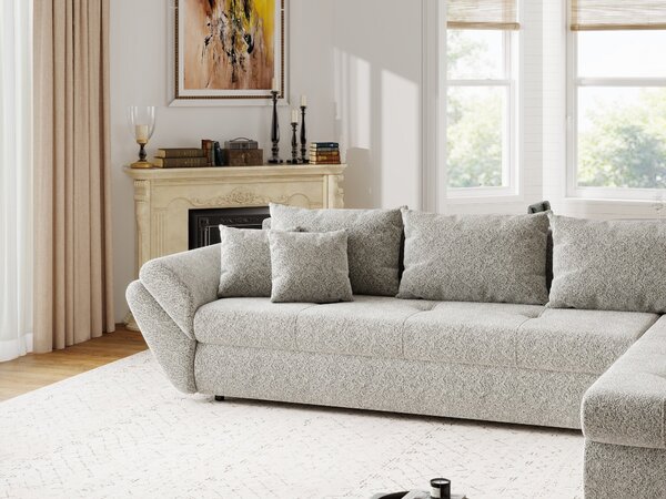 Colțar extensibil dumonde cu ladă de depozitare Loana XL Arena Bej 02 II 335x185 cm