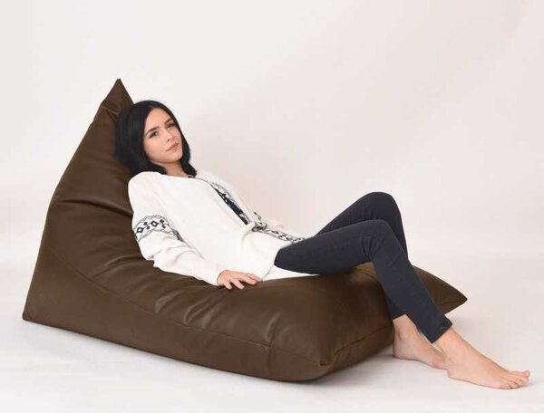 Fotoliu sac Kudos, Material Piele ecologica - Chocolate