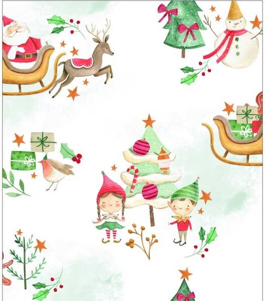 Fotoliu Nirvana Hobbit Pufrelax, Material Impermeabil - Santa's Coming To Town