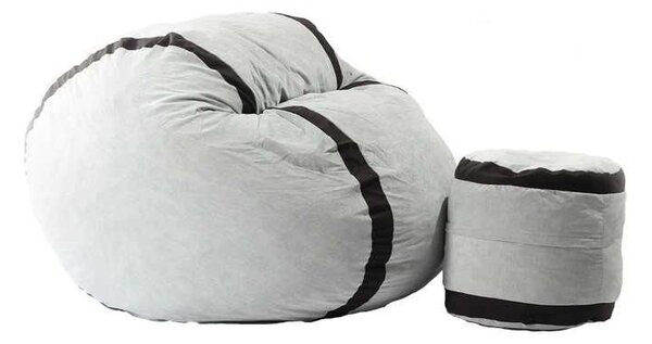 Set Fotoliu King Size cu Otoman (suport picioare), Material Textil - Light Mint