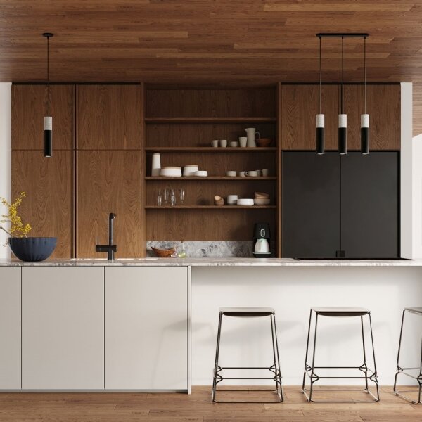 Sollux SL.0650 - Lustr BORGIO 1xGU10/40W/230V beton/metal negru