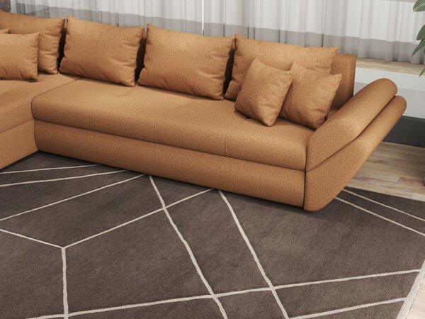 Colțar extensibil dumonde cu ladă de depozitare Loana XL Enjoy Mango 335x185 cm