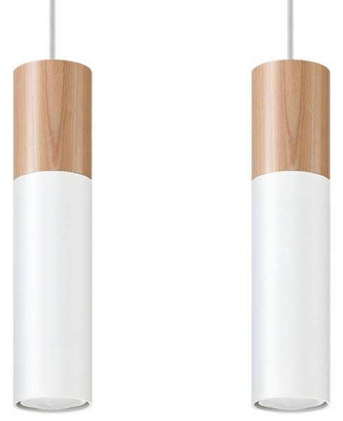 Lustră pe cablu PABLO 2xGU10/40W/230V alb