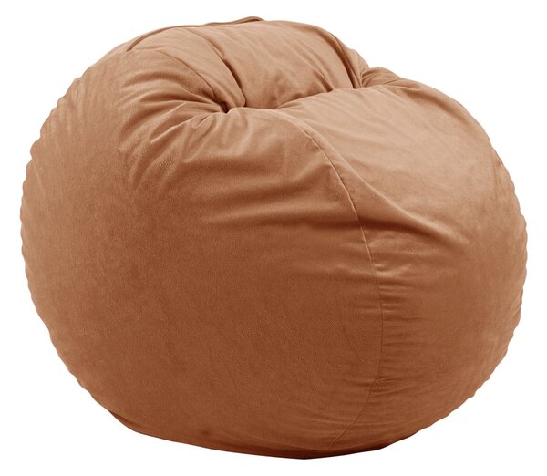 Set Fotoliu Matusalem cu Otoman (suport picioare) si Perna, Material Textil - Terracotta Orange