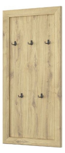 Cuier de perete SAPORI, stejar navarra, PAL laminat, 70x7x150 cm