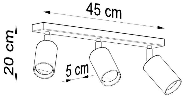 Lampă spot BERGE 3xGU10/40W/230V