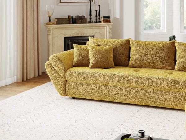 Colțar extensibil dumonde cu ladă de depozitare Loana XL Jaguar Galben Mustar II 335x185 cm