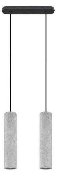 Sollux SL.0654 - Lustr LUVO 2xGU10/40W/230V beton/negru pe cablu