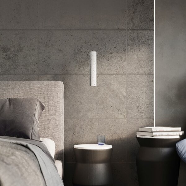 Sollux SL.0654 - Lustr LUVO 2xGU10/40W/230V beton/negru pe cablu