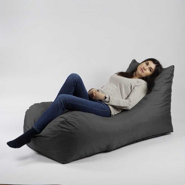 Fotoliu Looloop Pufrelax, Material Impermeabil - Gri inchis