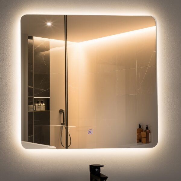 Brilagi - Oglindă de baie LED COMO 24W/230V 60x60 cm IP44 CRI 90 dimerizabilă + CCT