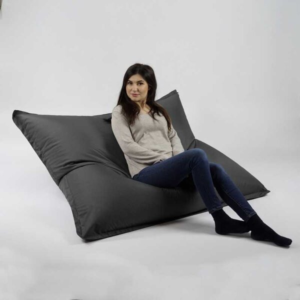 Fotoliu tip Perna Magic Pillow, Material Impermeabil - Gri inchis