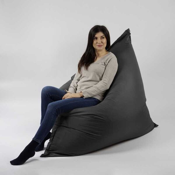 Fotoliu tip Perna Magic Pillow, Material Impermeabil - Gri inchis
