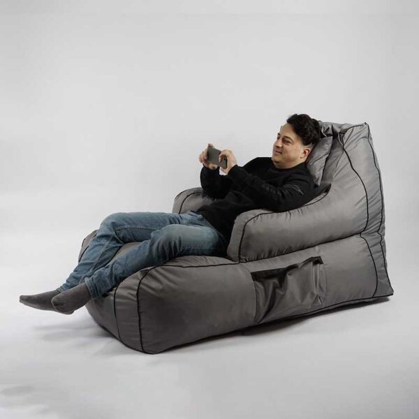 Fotoliu Player Pufrelax, Material Impermeabil - Grey