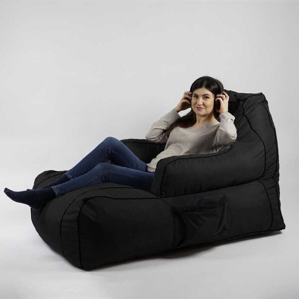 Fotoliu Player Pufrelax, Material Impermeabil - Negru
