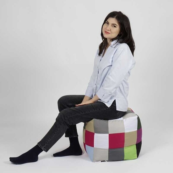 Taburet Cub, Material Impermeabil - Mozaic