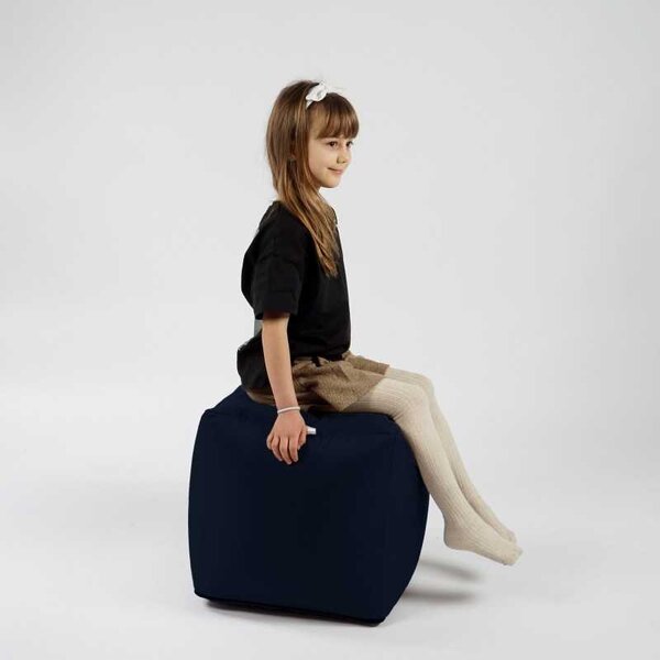 Taburet Cub, Material Impermeabil - Bleumarin