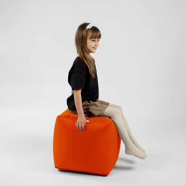 Taburet Cub, Material Impermeabil - Neon Orange