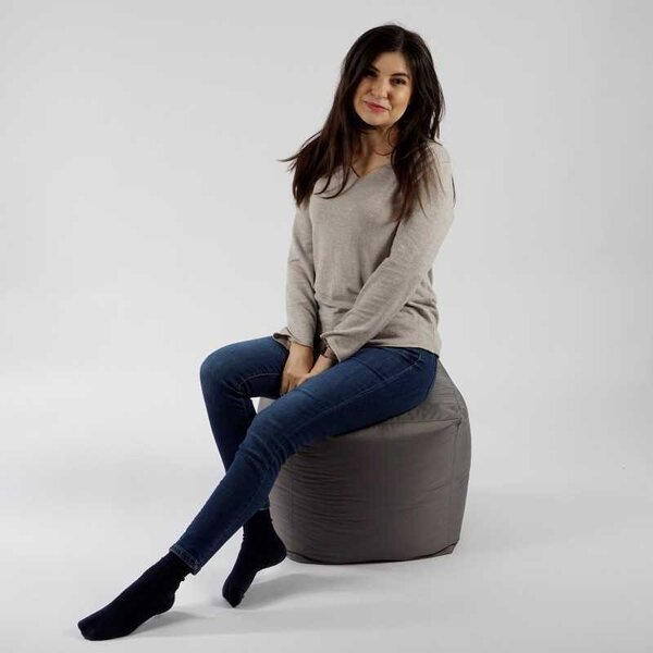 Taburet Cub, Material Impermeabil - Grey