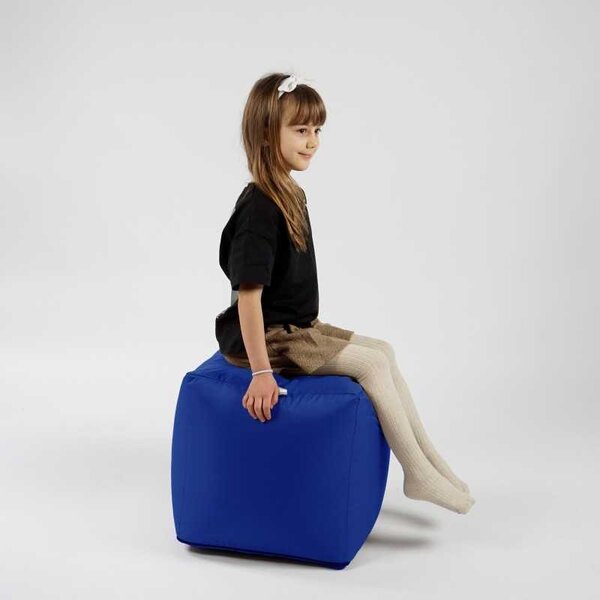 Taburet Cub, Material Impermeabil - Blue Royal