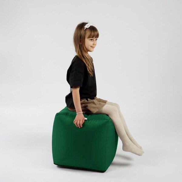 Taburet Cub, Material Impermeabil - Verde