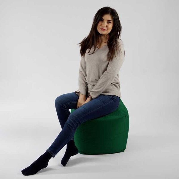 Taburet Cub, Material Impermeabil - Verde
