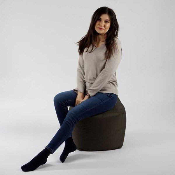 Taburet Cub, Material Impermeabil - Cappuccino