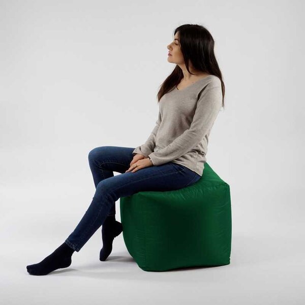 Taburet Cub XL, Material Impermeabil - Verde
