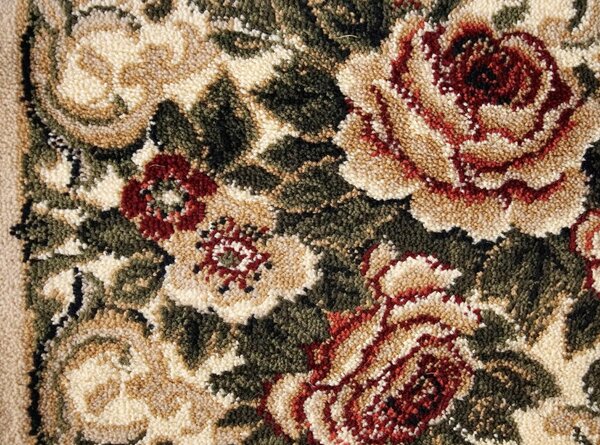 Covor Clasic Sufragerie, Model Lotos 1529 110, Bej Dreptunghi, 80x200