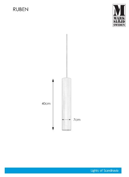 Markslöjd 107880 - Lustră în priză RUBEN 1xGU10/35W/230V