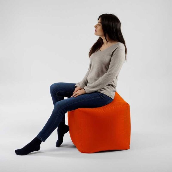 Taburet Cub XL, Material Impermeabil - Neon Orange